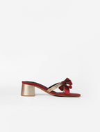 Midnight Bow Block Heels
