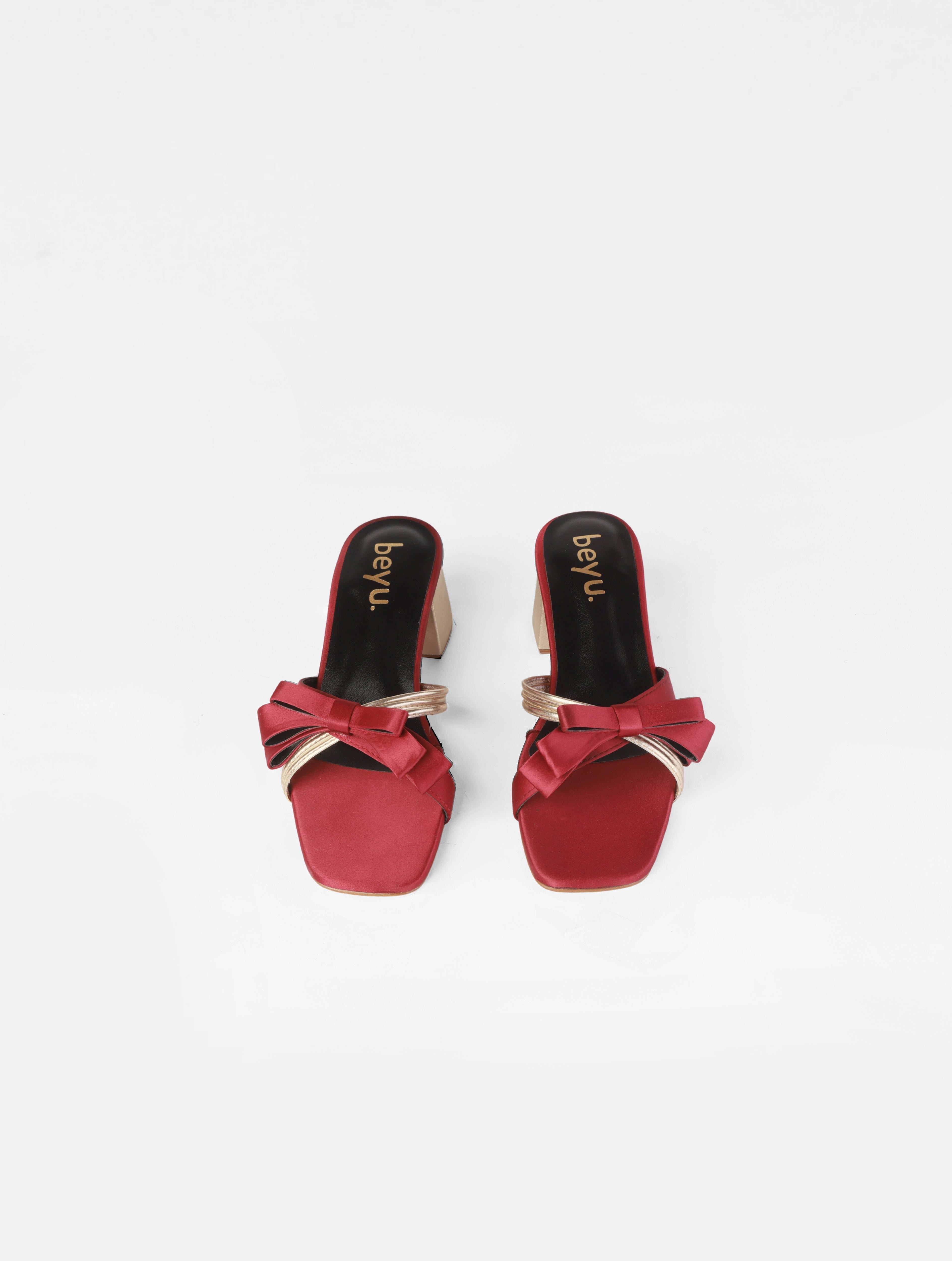 Midnight Bow Block Heels