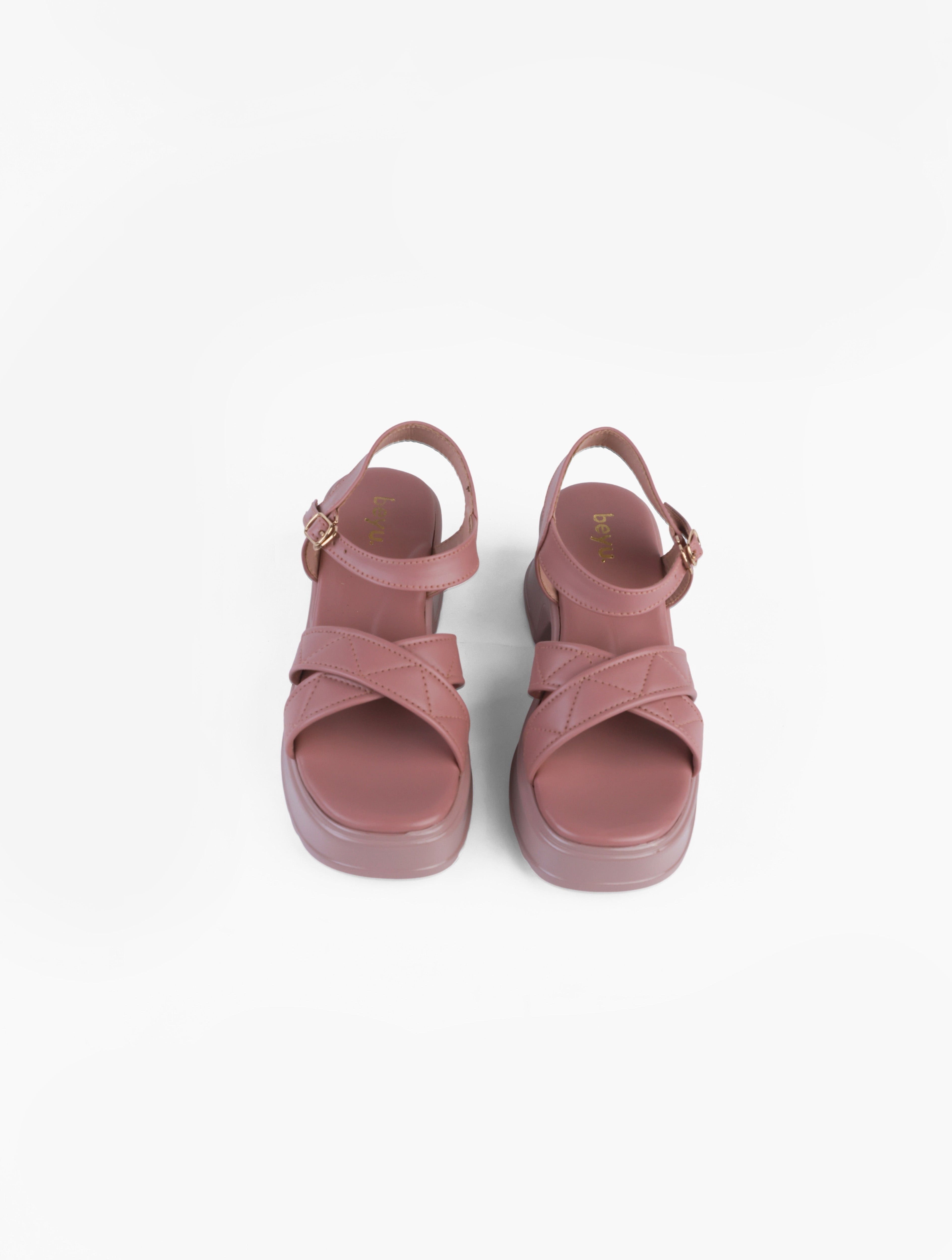 Cross Strap Platform Sandals