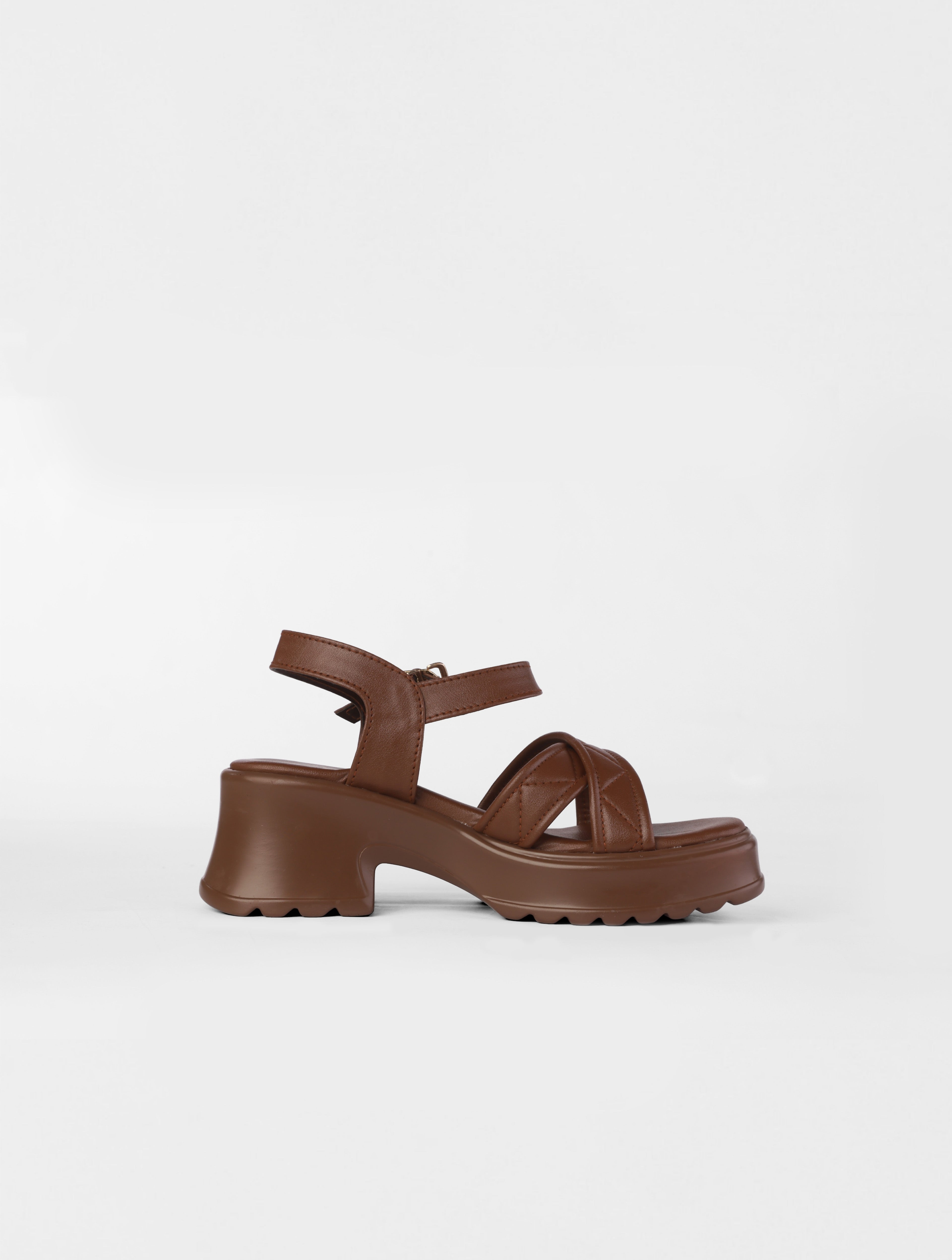 Cross Strap Platform Sandals