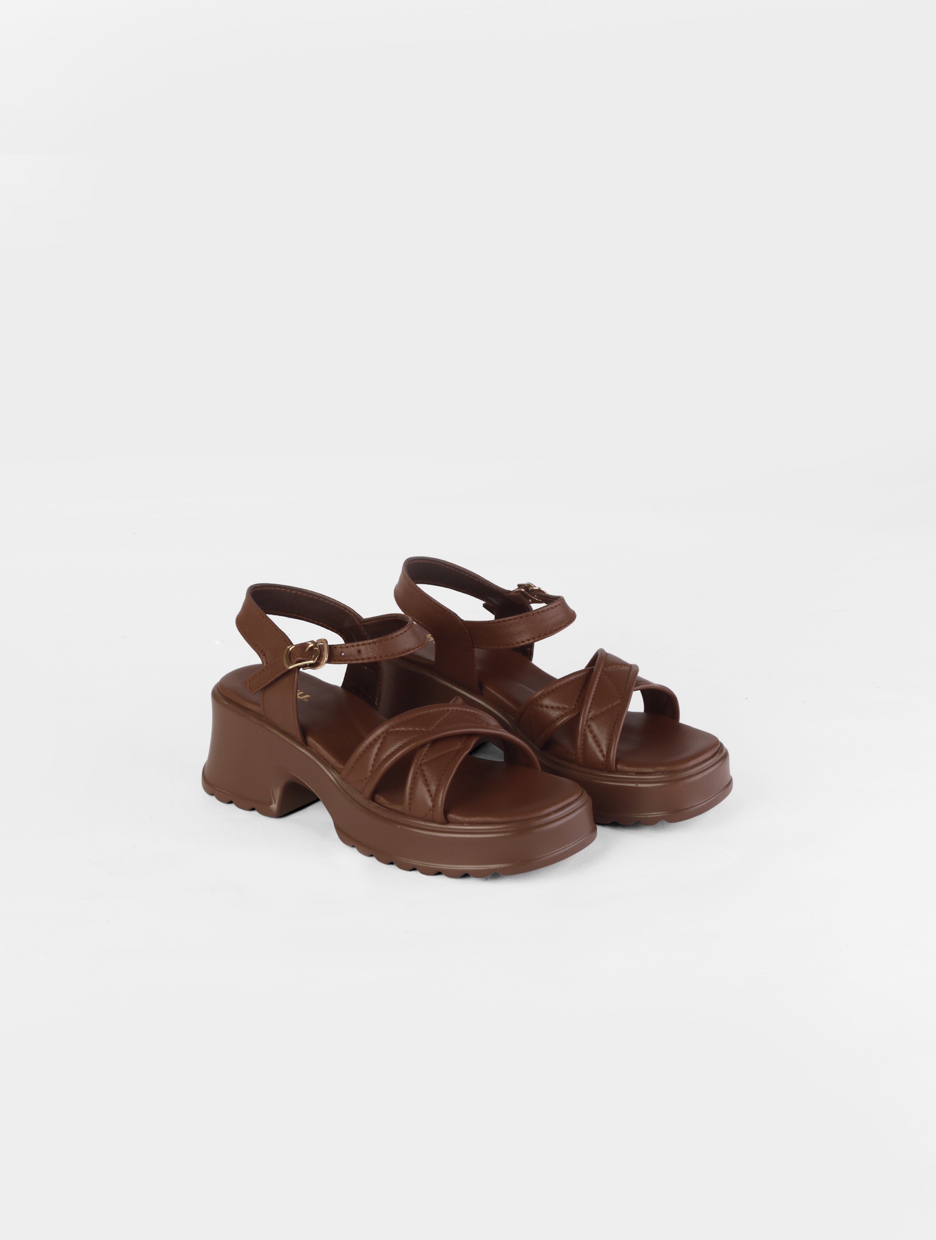 Cross Strap Platform Sandals