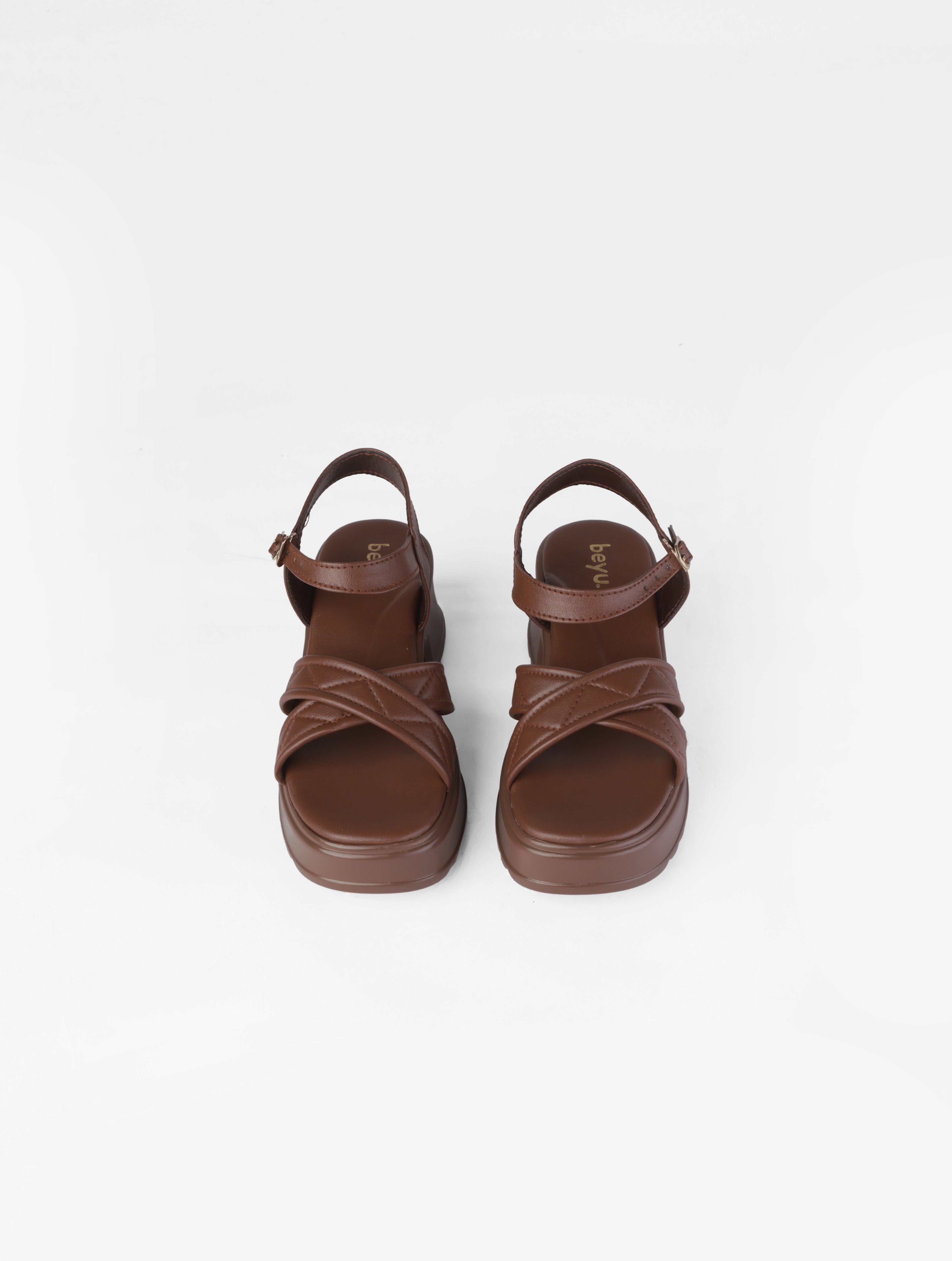 Cross Strap Platform Sandals