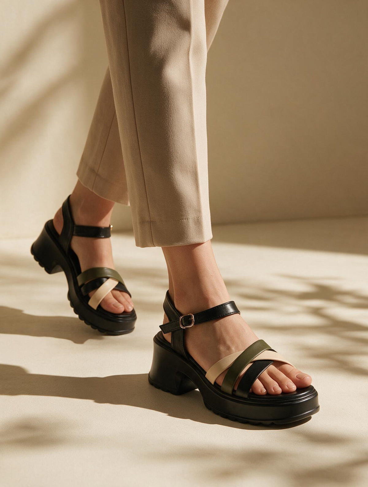 Crisscross Platform Sandals