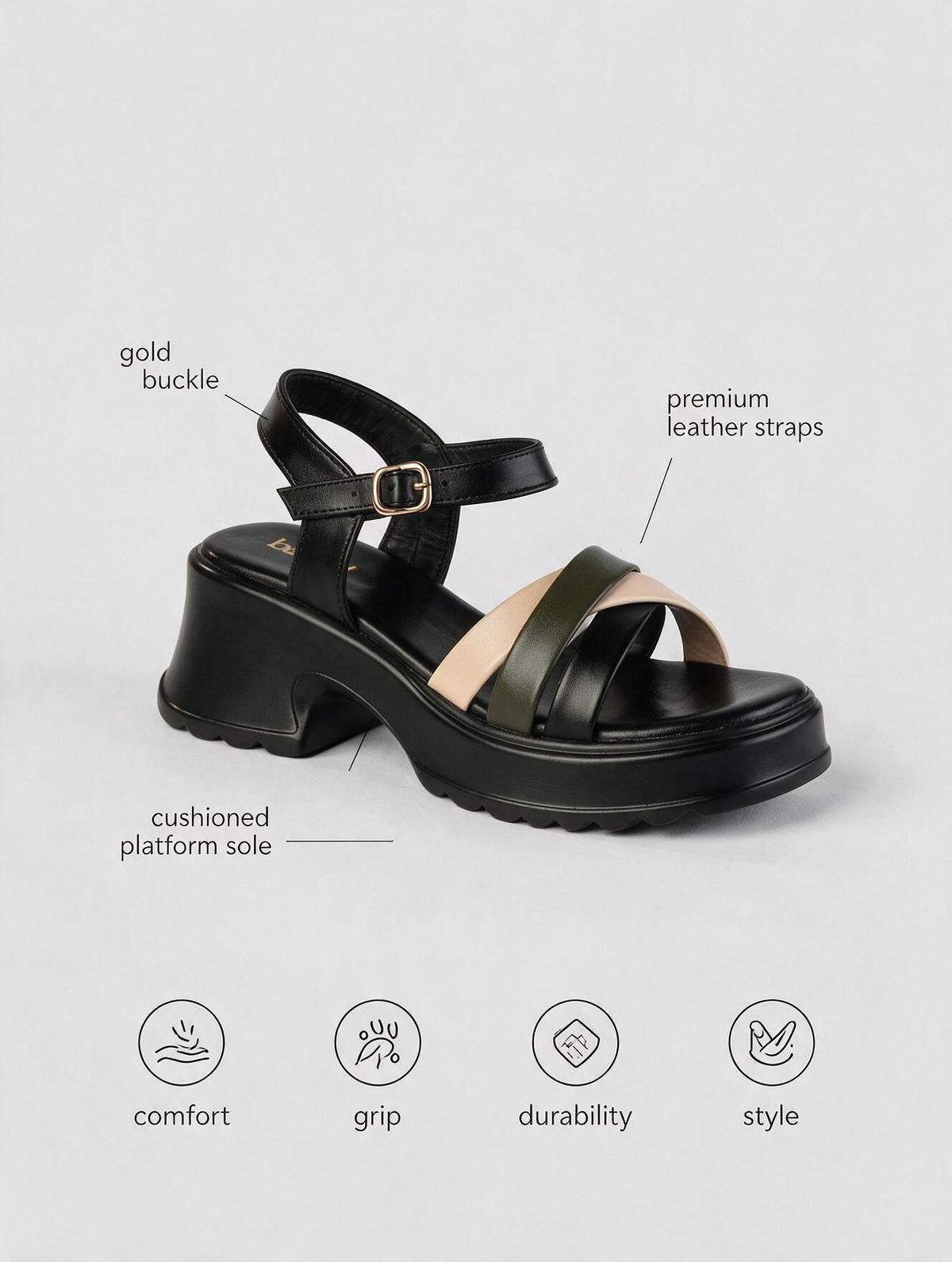 Crisscross Platform Sandals