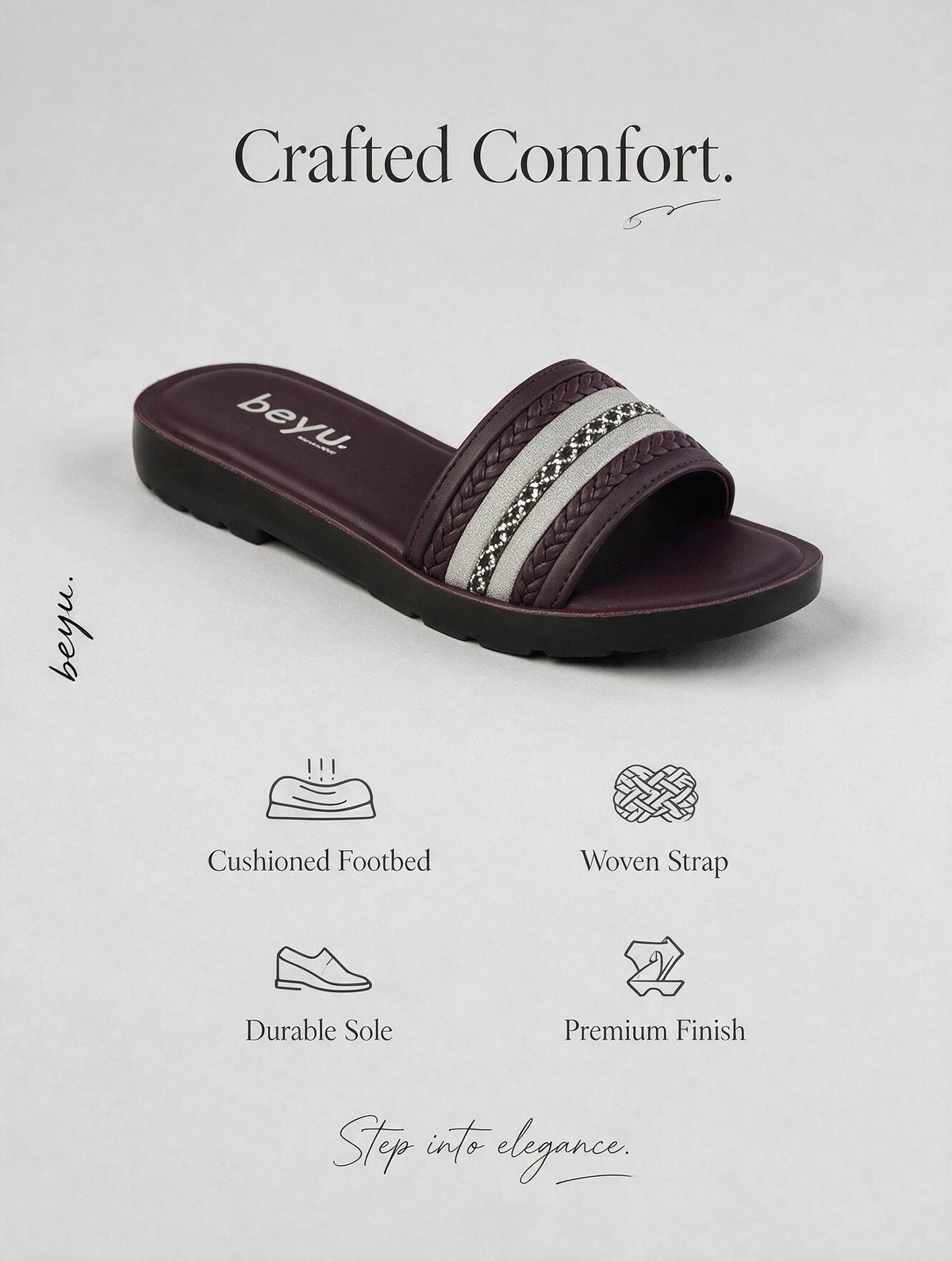 Statement Strap Slides - Purple