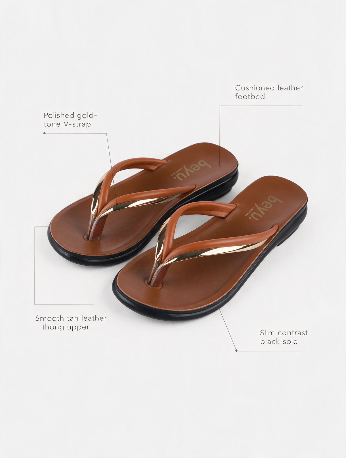 Sleek Strap Flats - Mustard