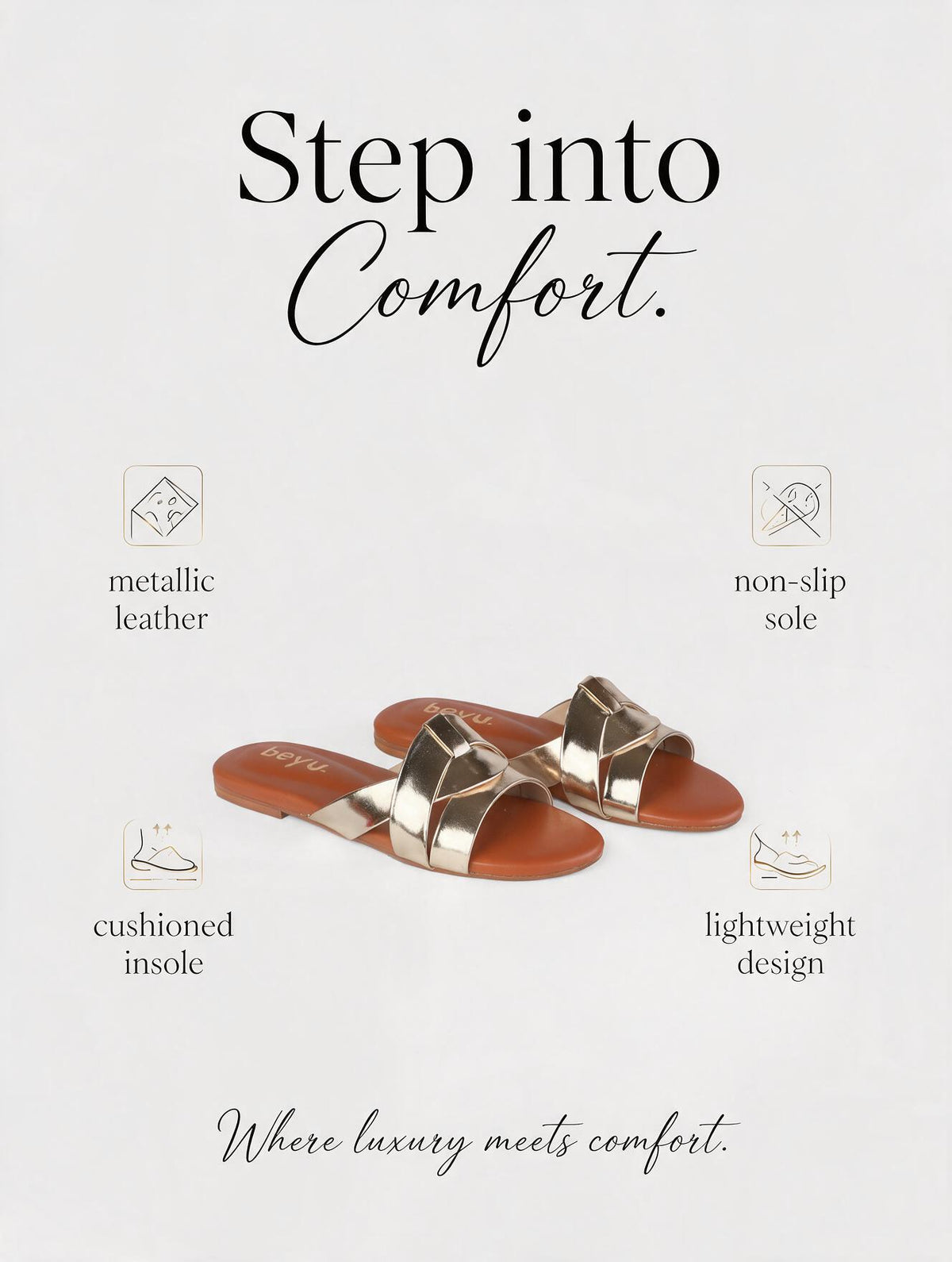 Criss Cross Slides - Golden
