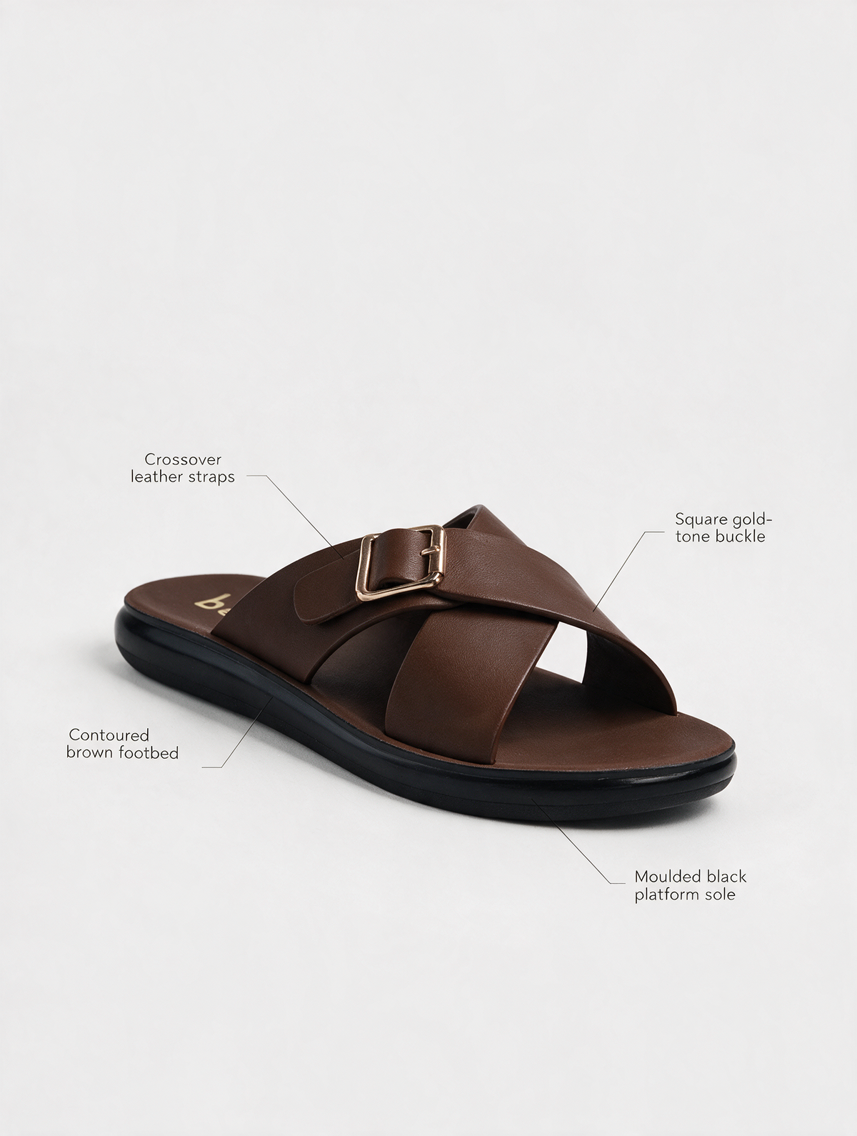 Women Cross Buckle Slides