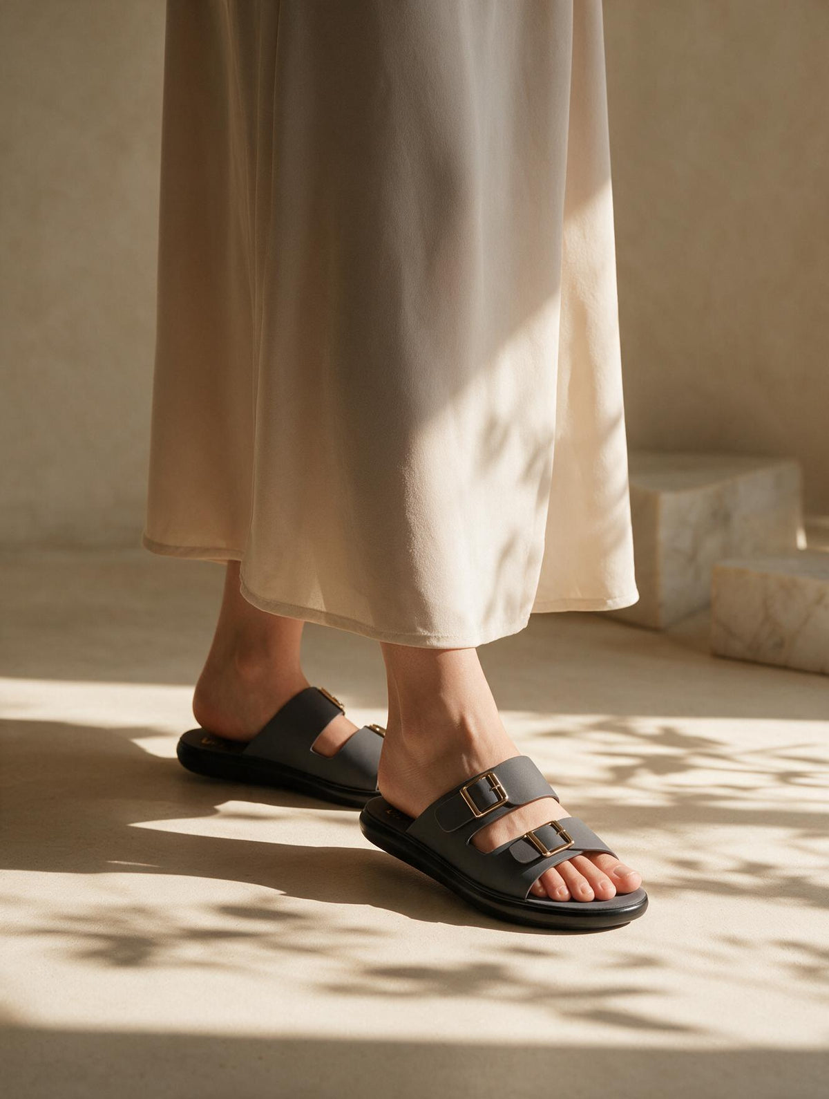 Women Core Strap Slides
