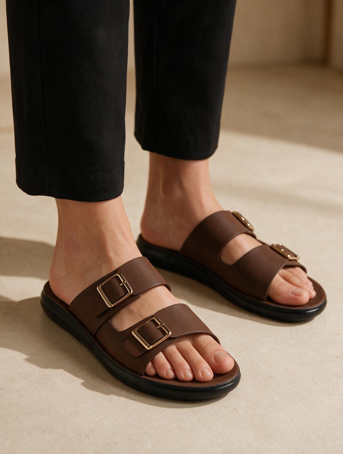 Women Core Strap Slides