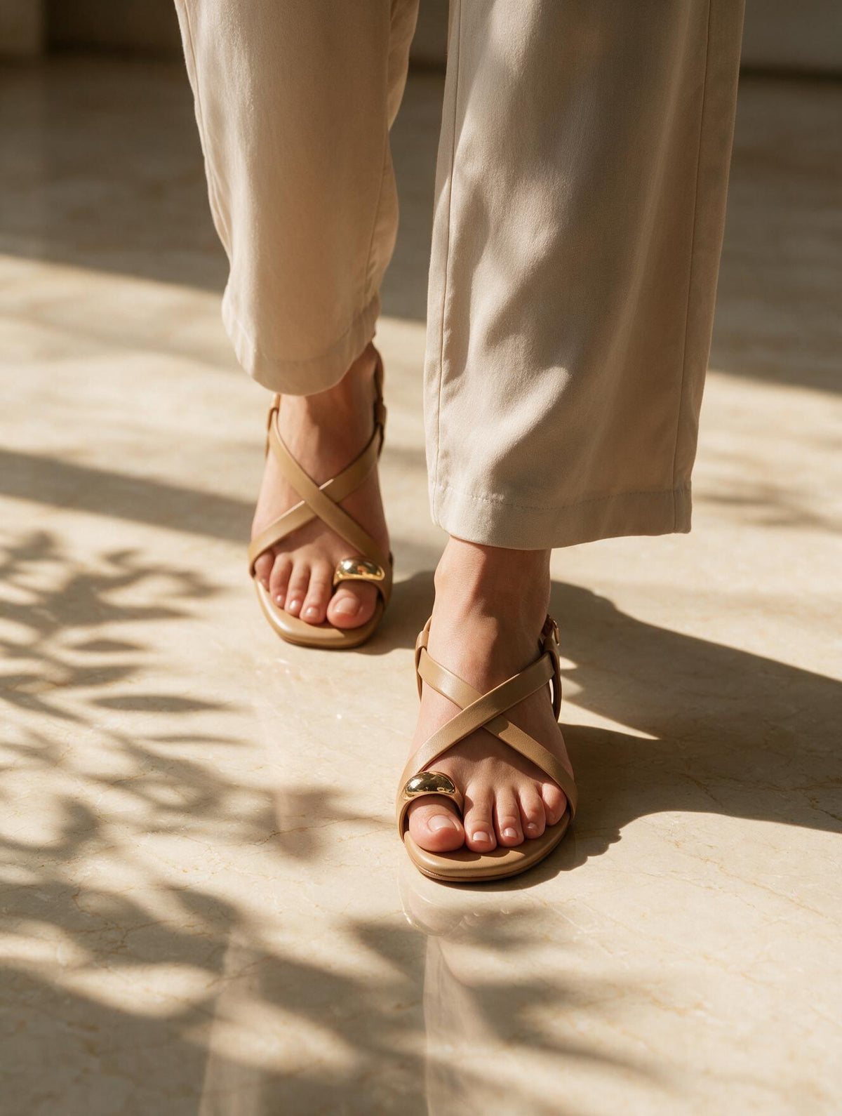 Strappy Flat Sandals