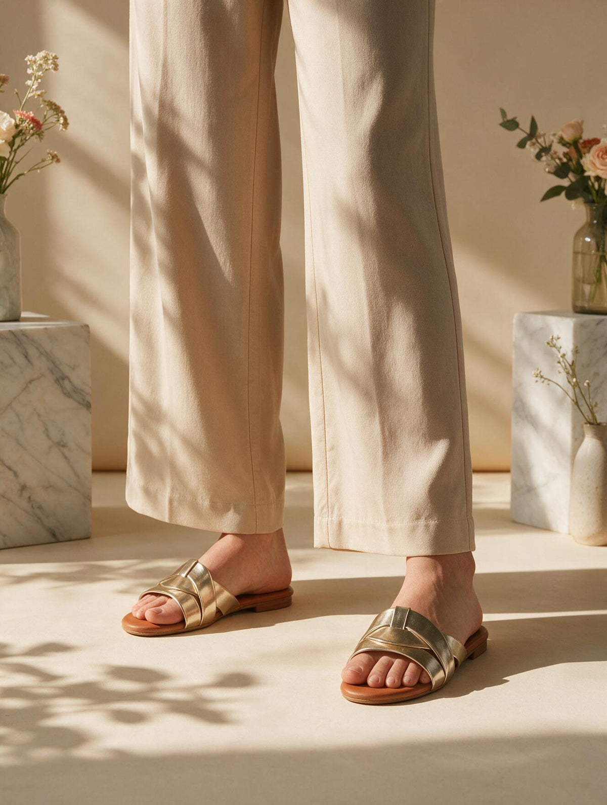 Criss Cross Slides - Golden