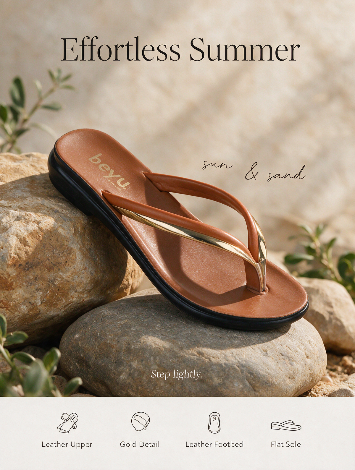 Sleek Strap Flats - Mustard