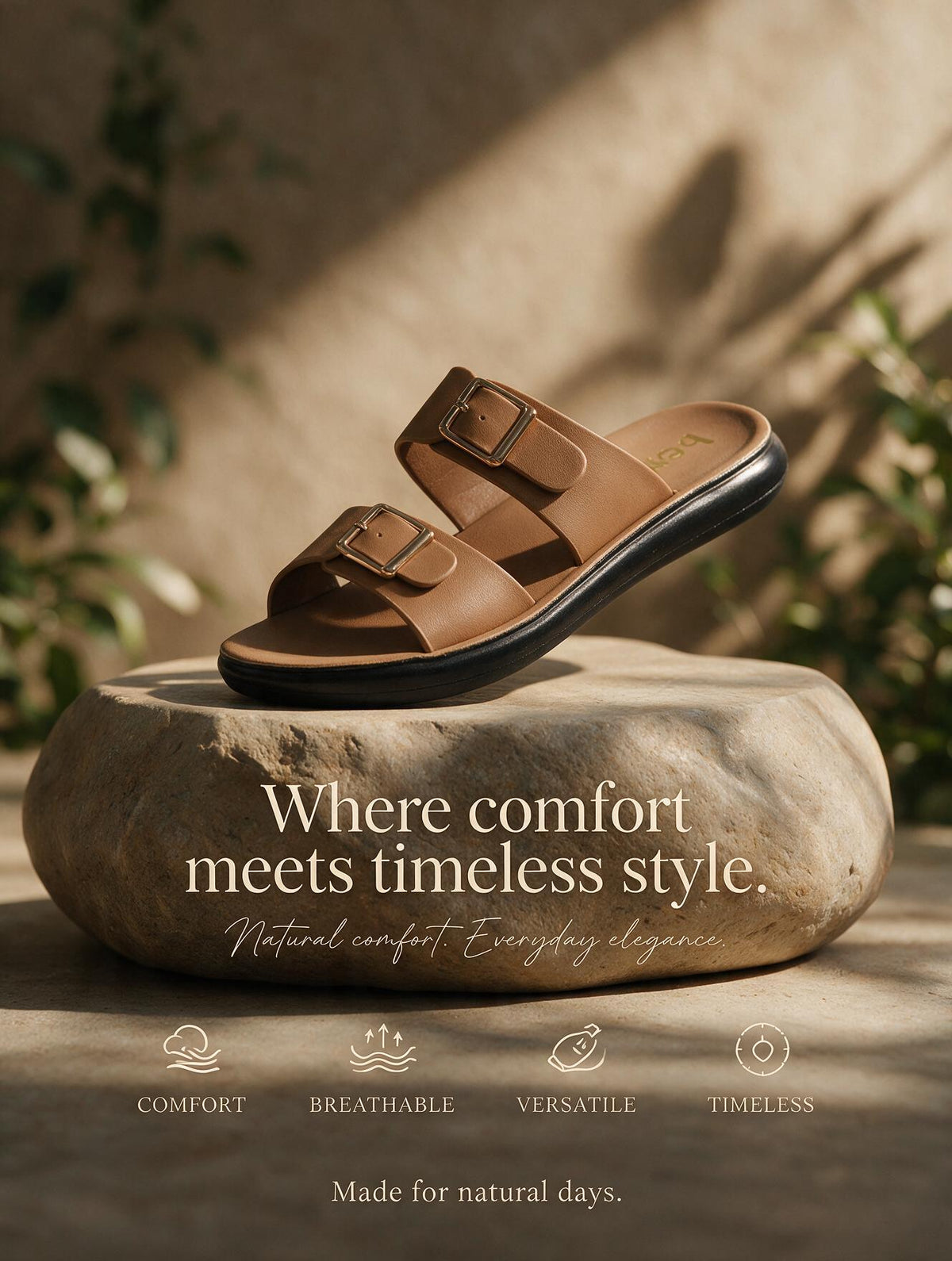 Women Core Strap Slides