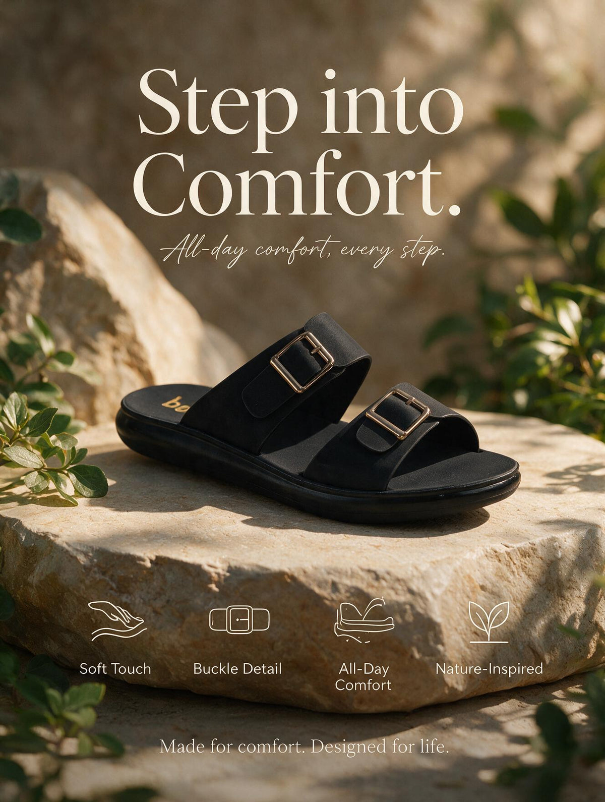 Women Core Strap Slides