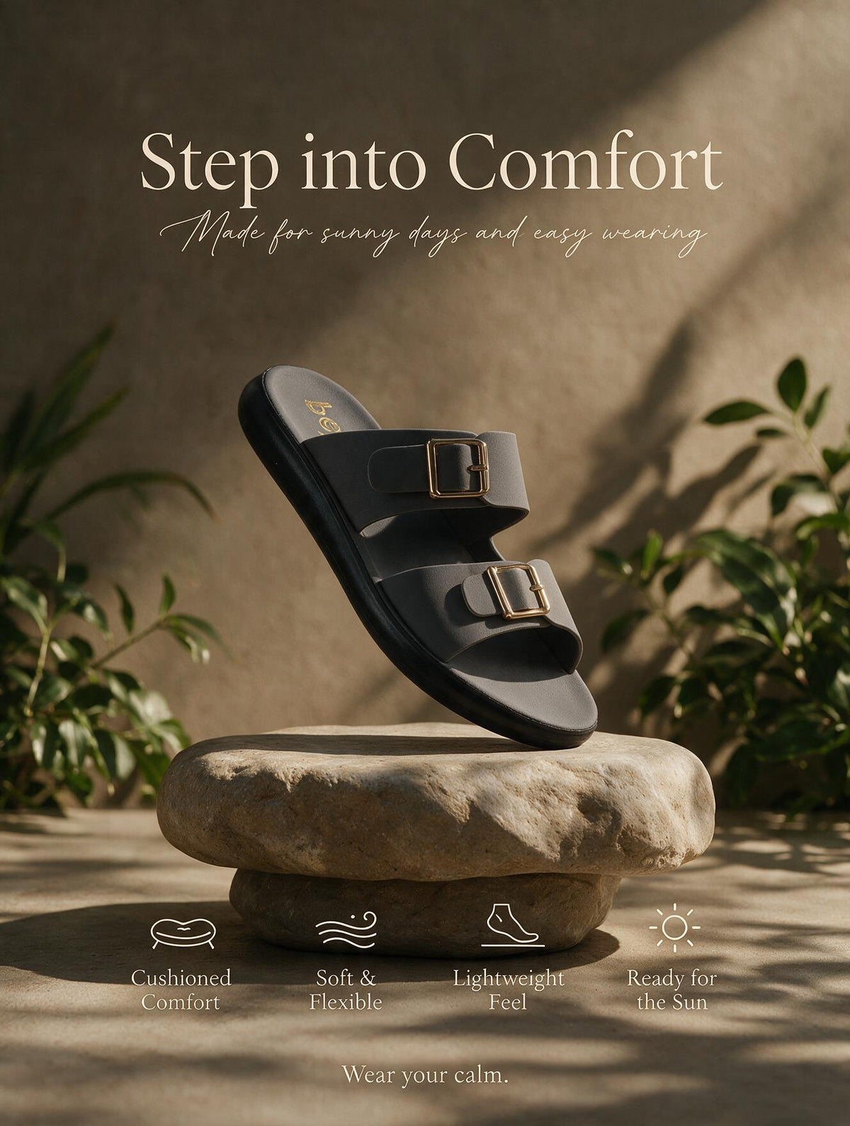 Women Core Strap Slides