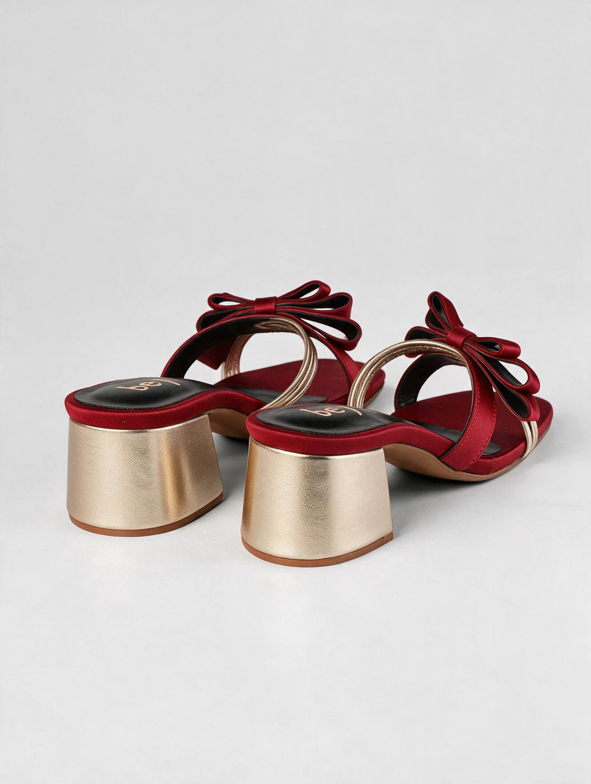 Midnight Bow Block Heels