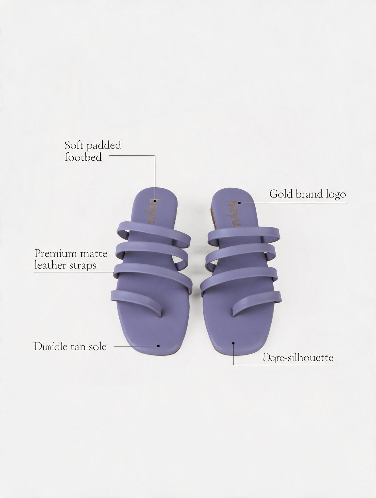 Multi Strap Flats - Purple