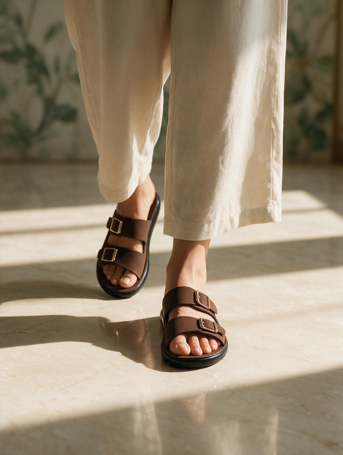 Women Core Strap Slides