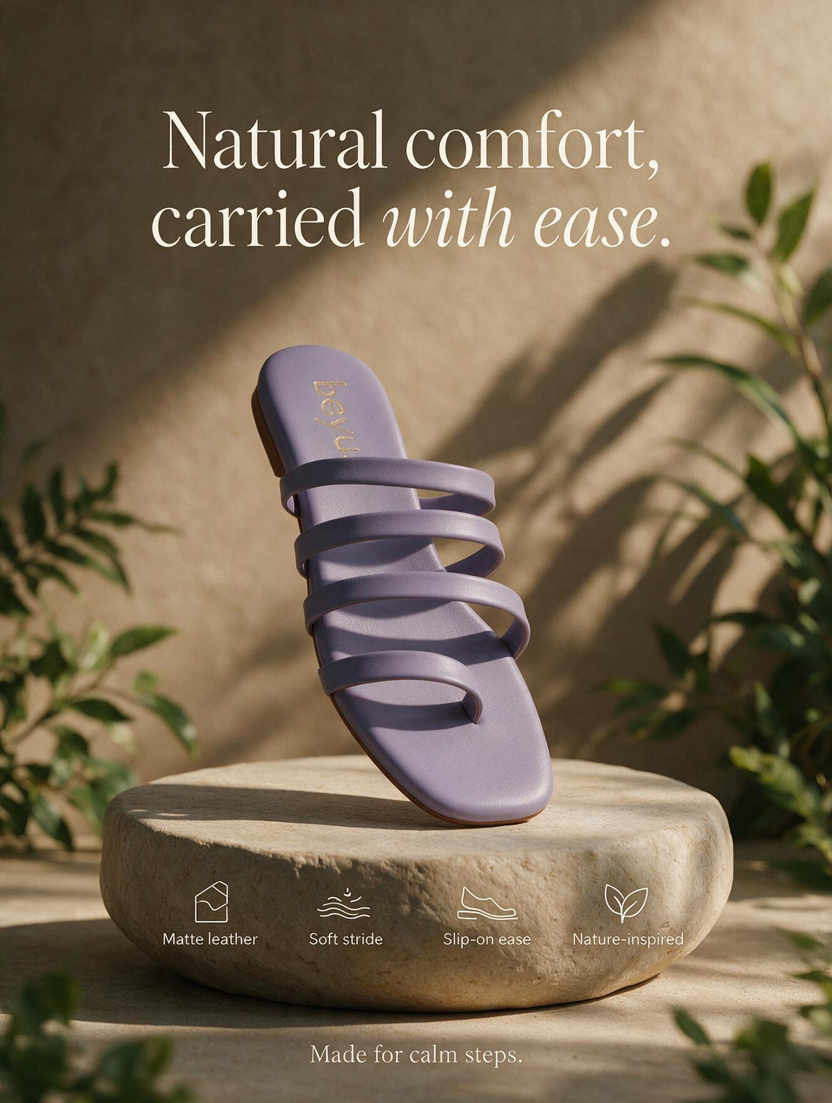Multi Strap Flats - Purple