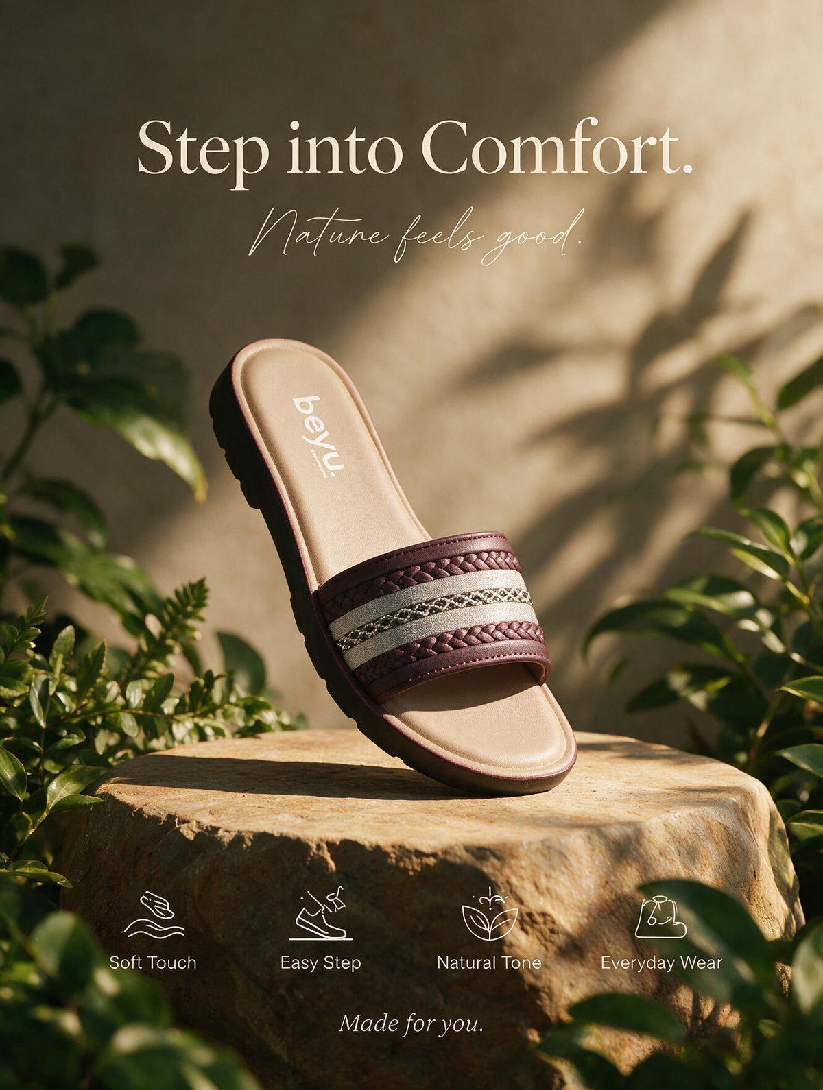 Statement Strap Slides - Purple