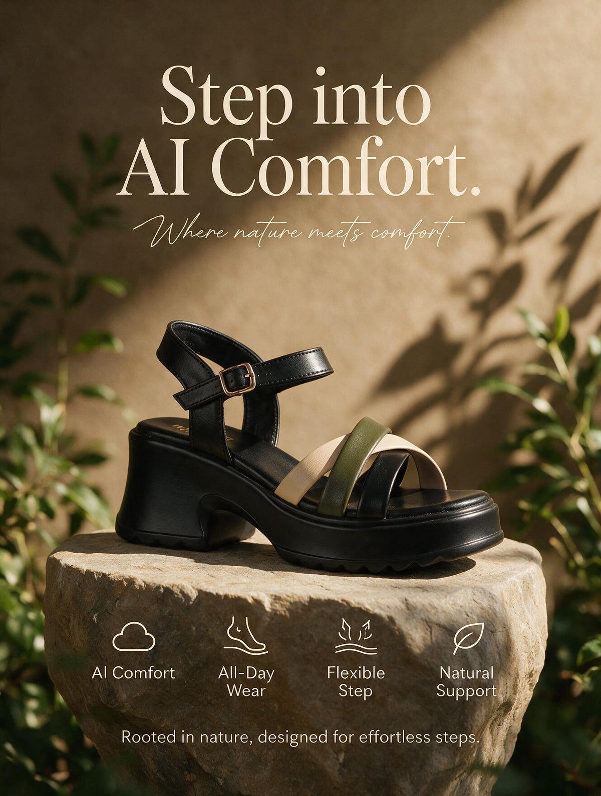 Crisscross Platform Sandals