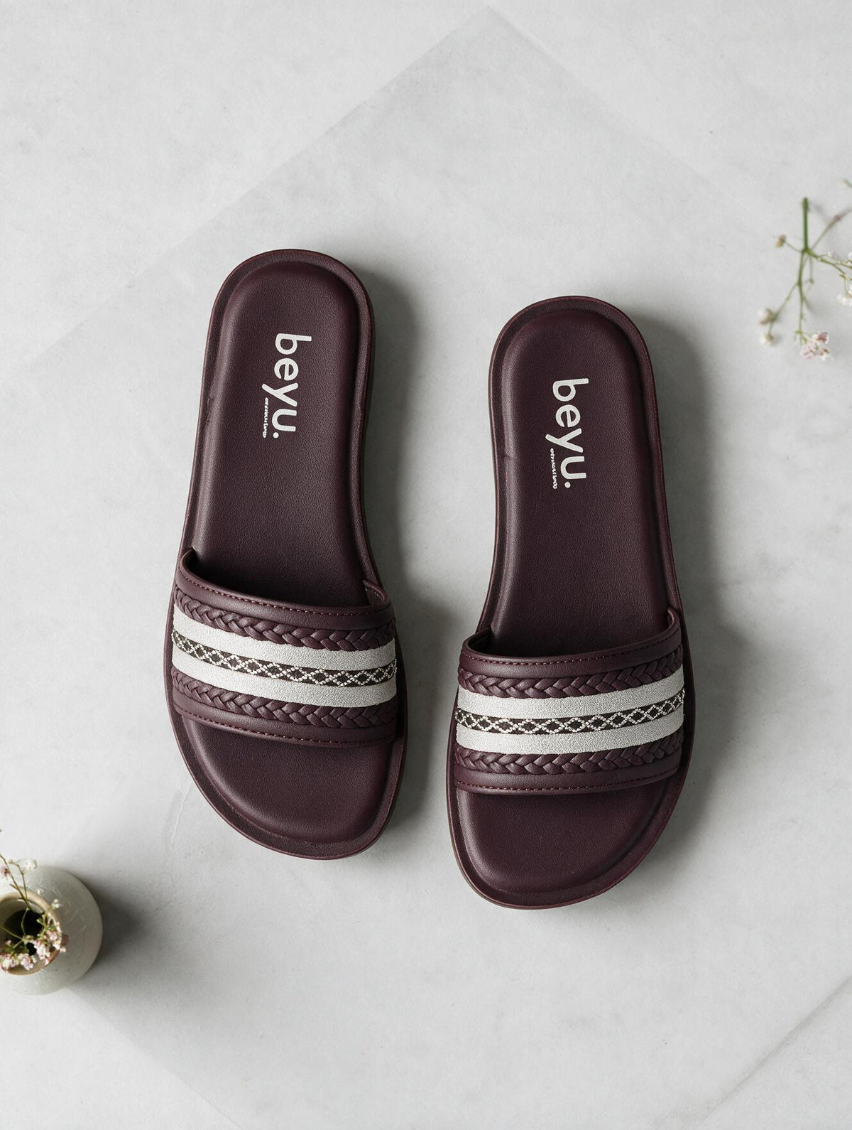 Statement Strap Slides - Purple