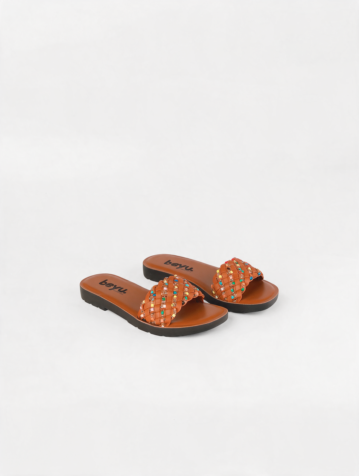 Braided Strap Casual Slides - Mustard