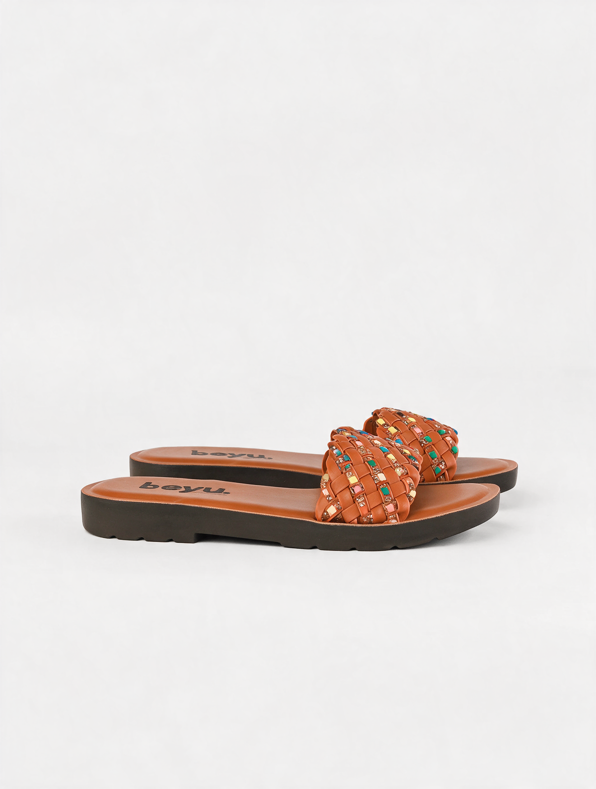 Braided Strap Casual Slides - Mustard