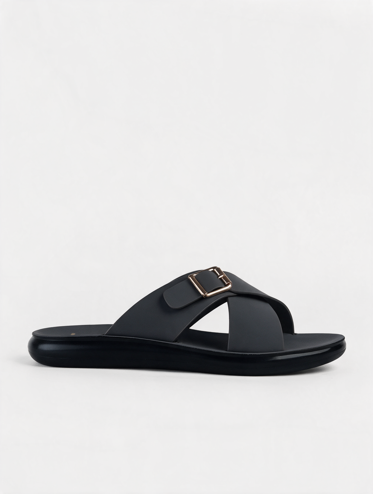 Women Cross Buckle Slides