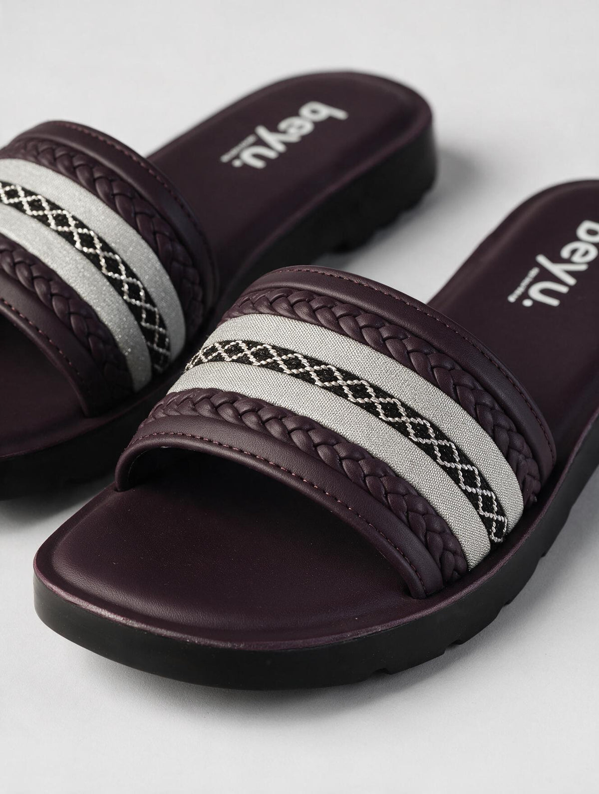 Statement Strap Slides - Purple