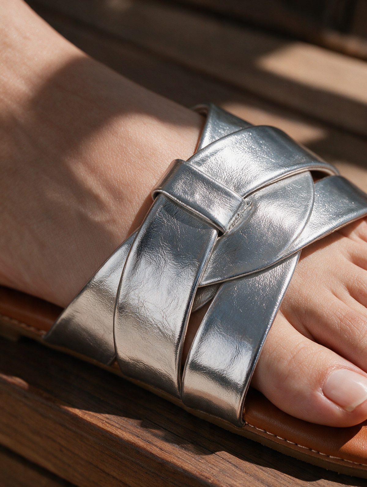 Criss Cross Slides - Silver