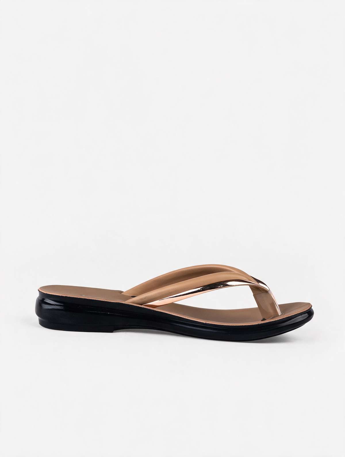 Sleek Strap Flats - Beige