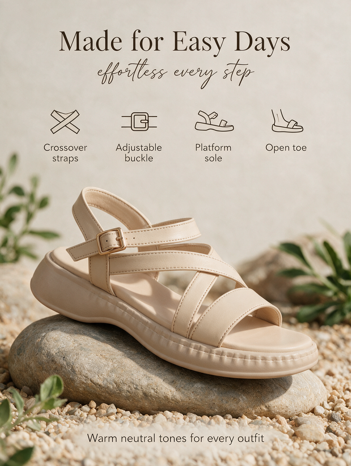 Multi Strap Casual Sandal