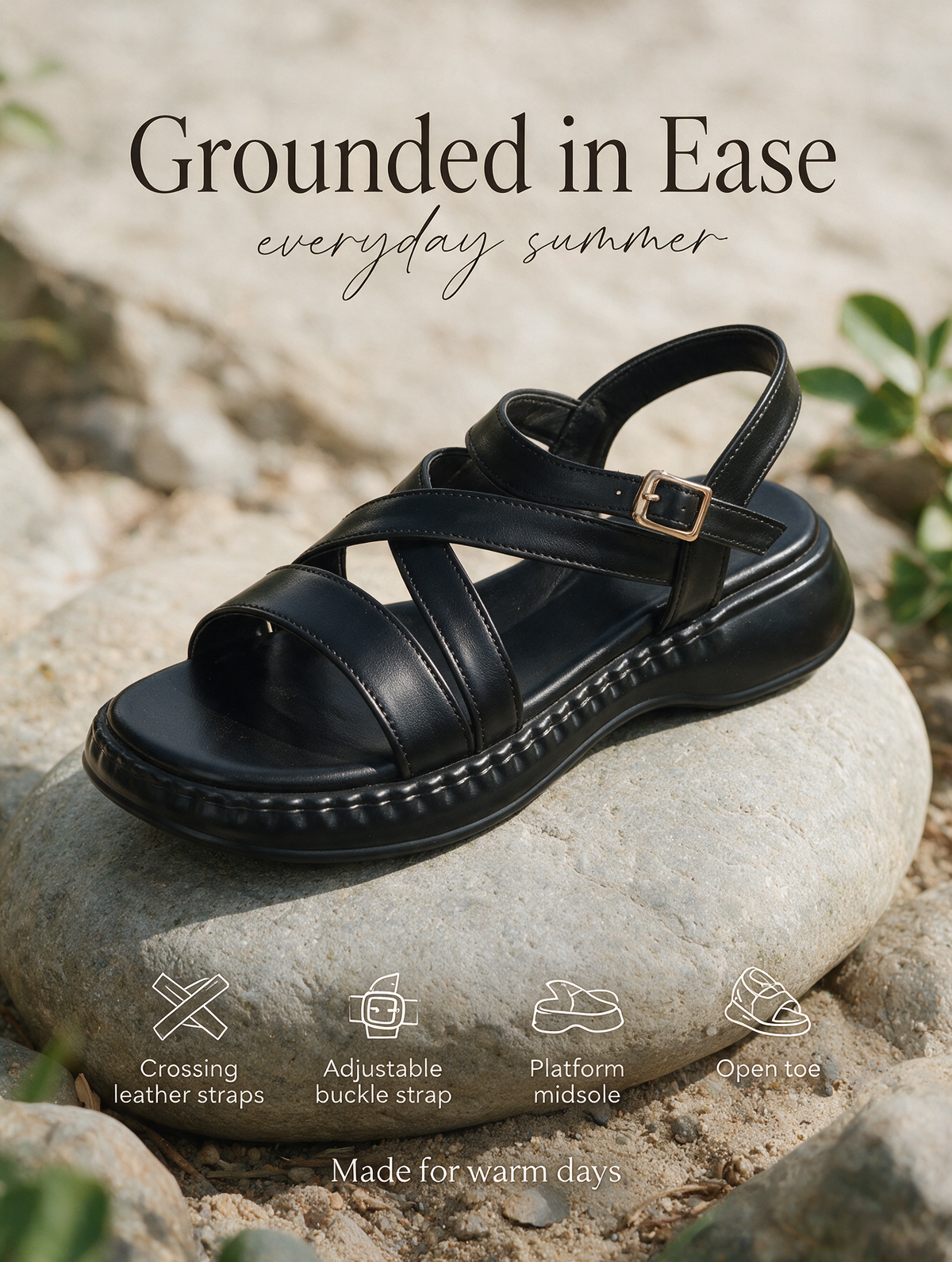 Multi Strap Casual Sandal