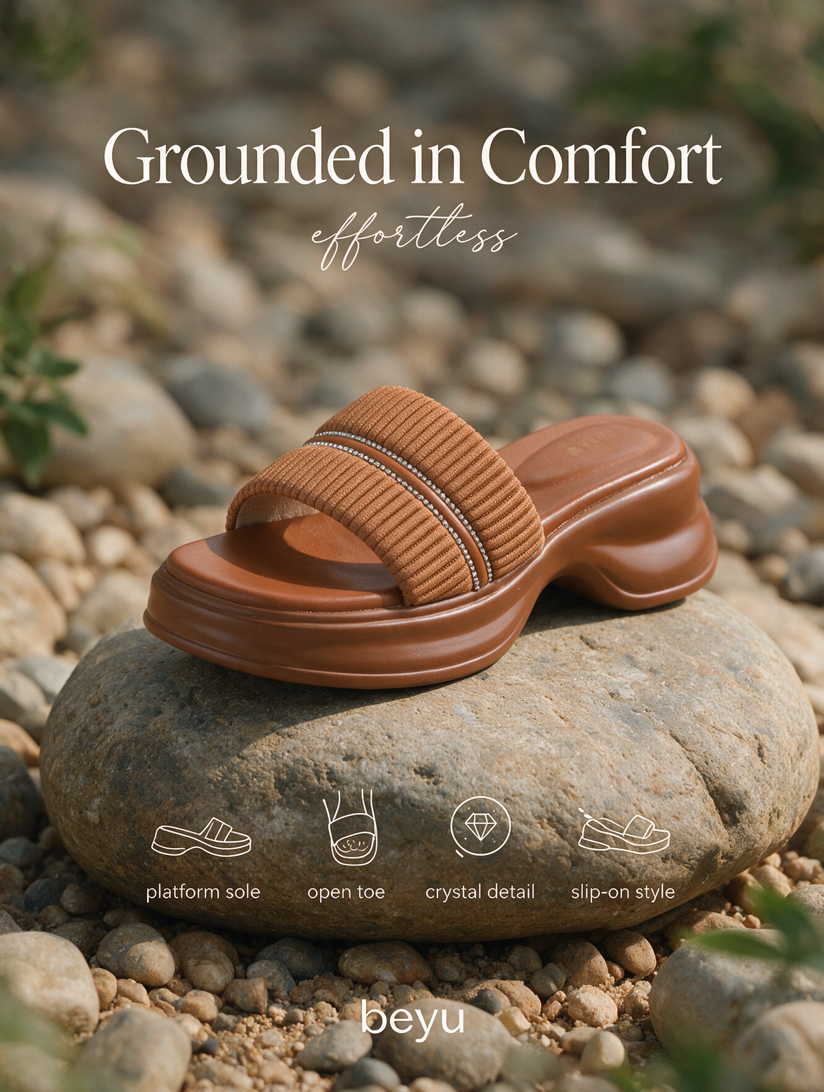 Contour Platform Slides - Mustard