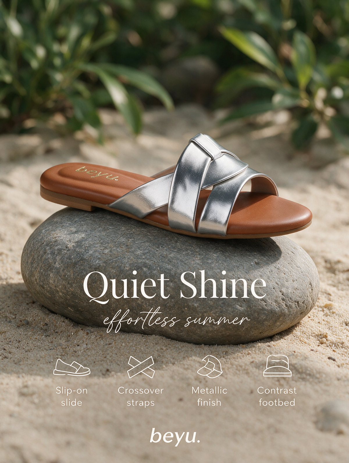 Criss Cross Slides - Silver