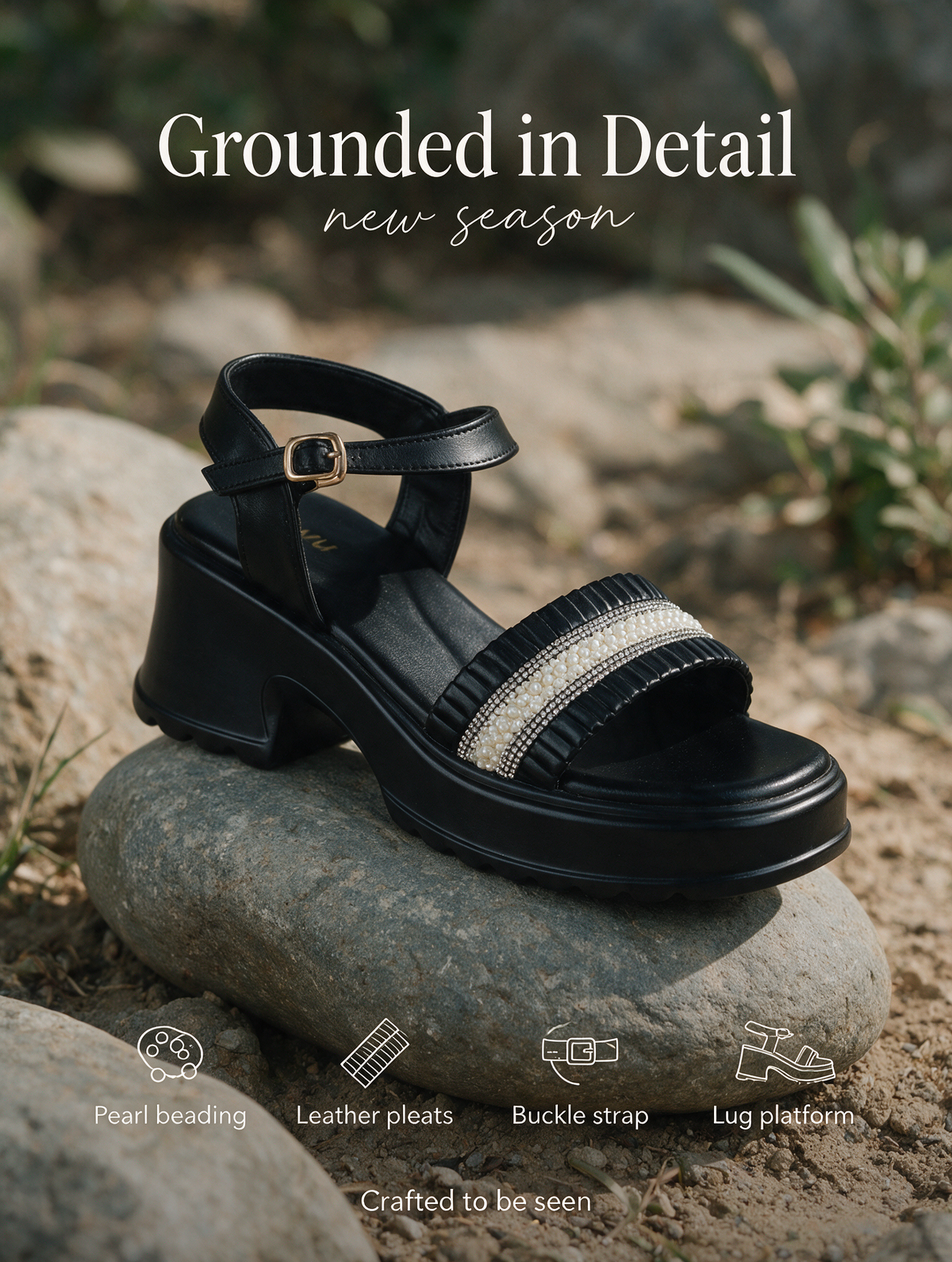 Dual Strap Platform Sandals