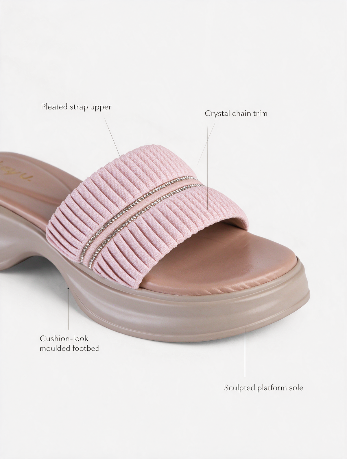 Contour Platform Slides - Pink