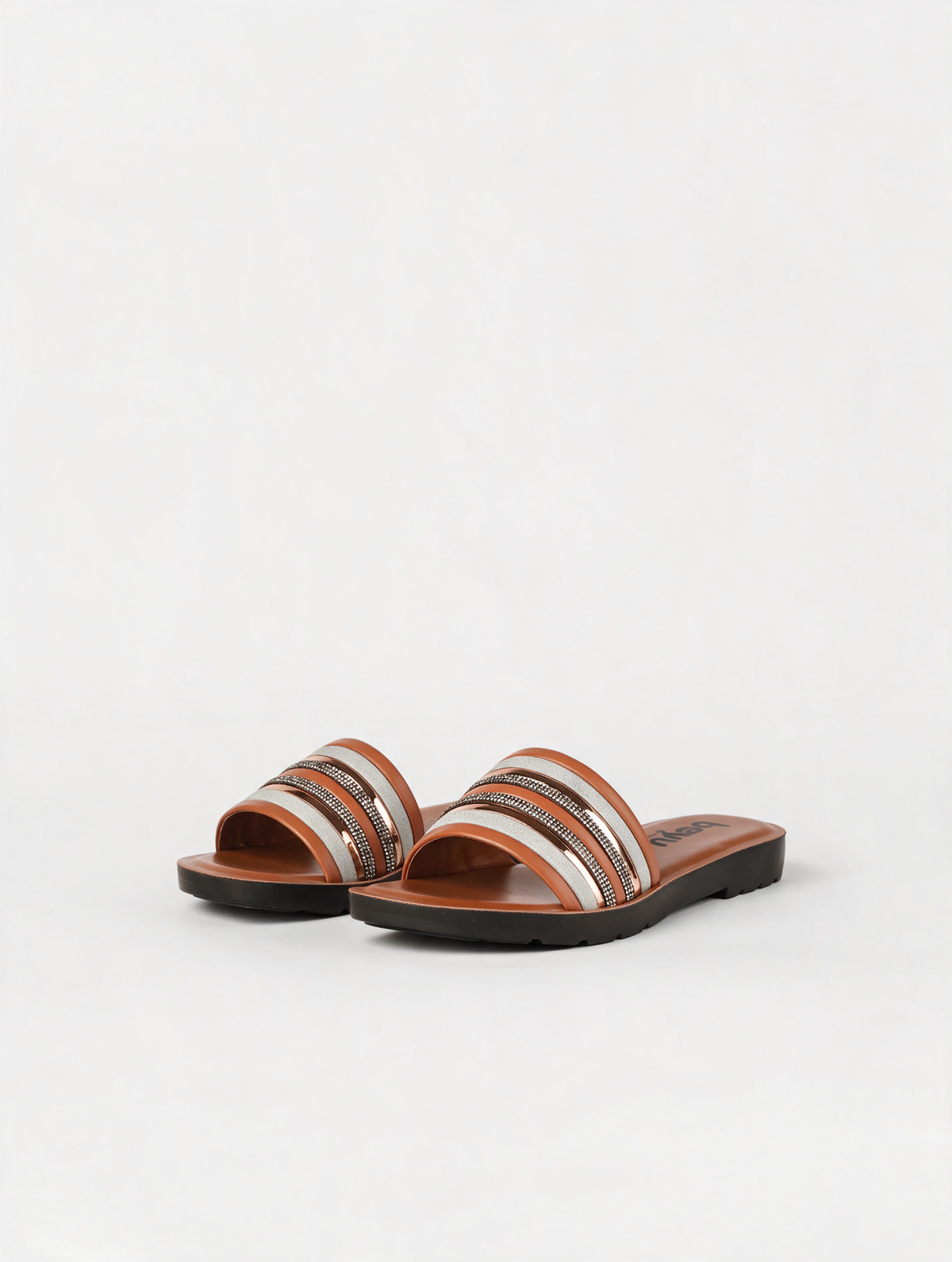 Shine Edge Slides - Mustard