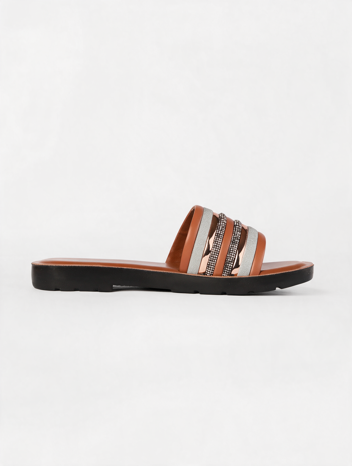 Shine Edge Slides - Mustard