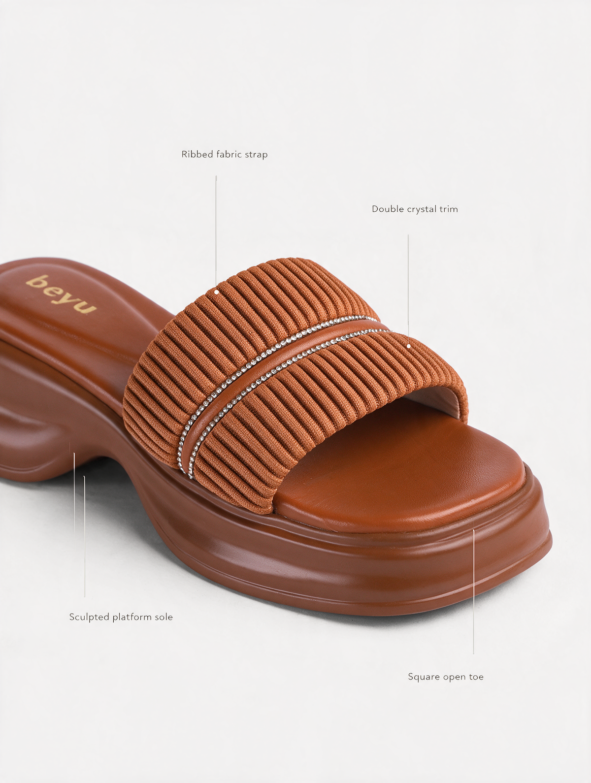 Contour Platform Slides - Mustard