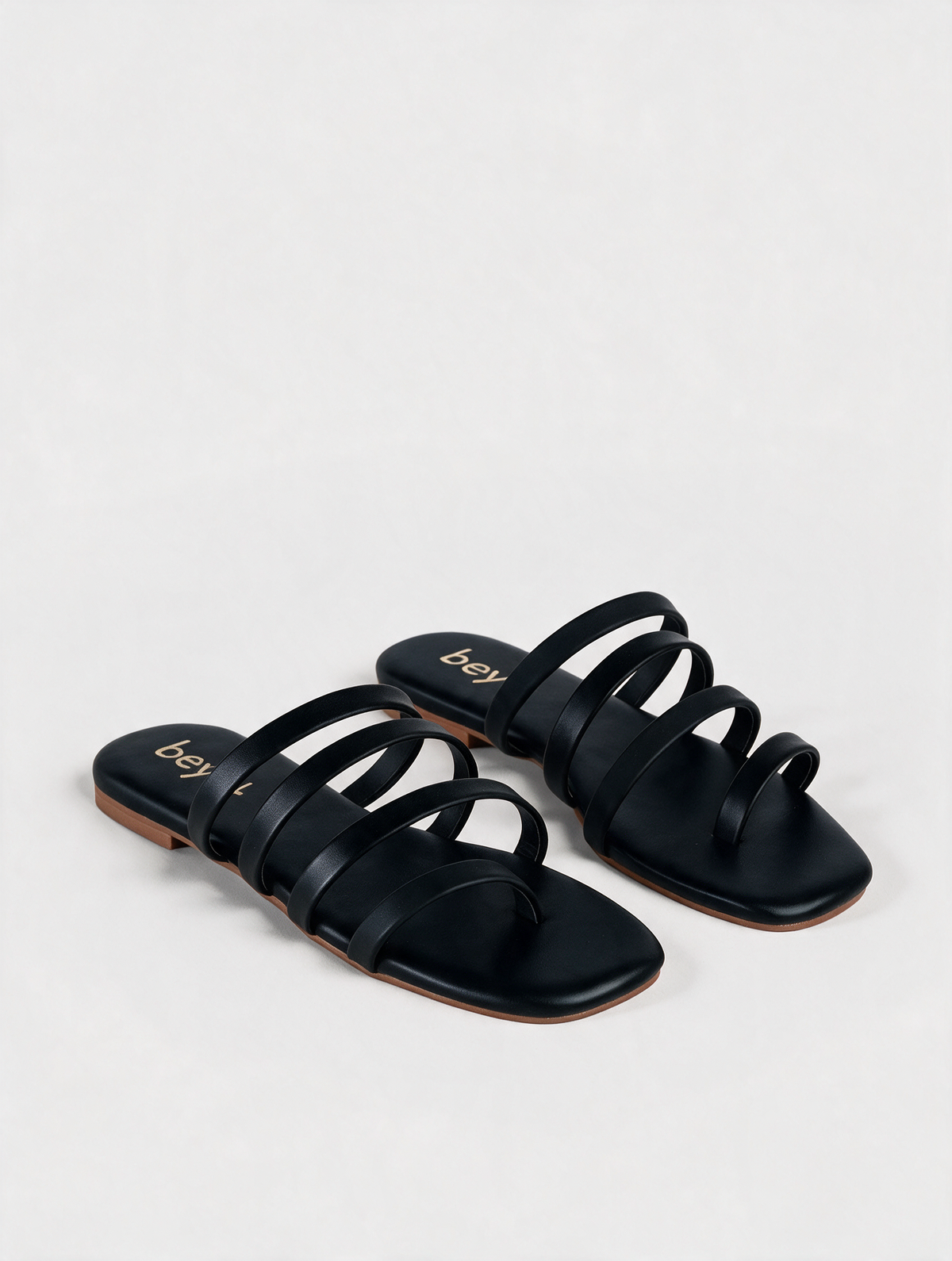 Multi Strap Flats - Black