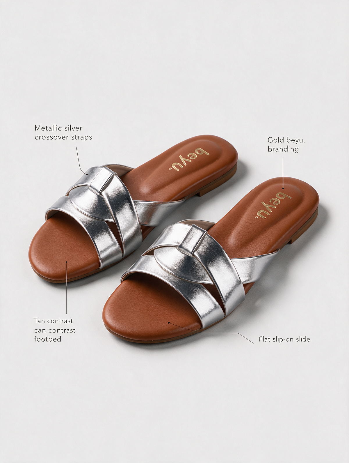 Criss Cross Slides - Silver