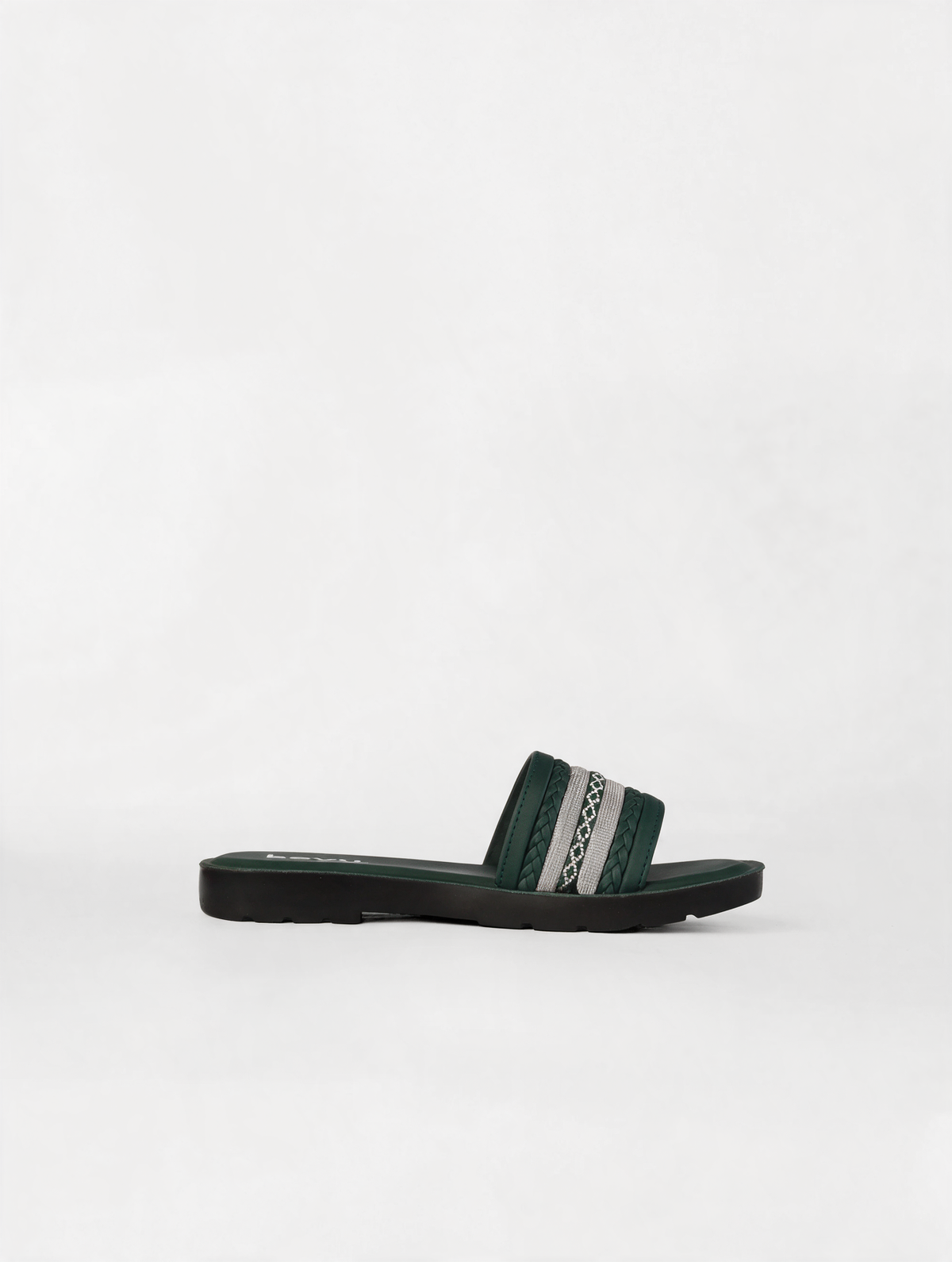 Statement Strap Slides - Green