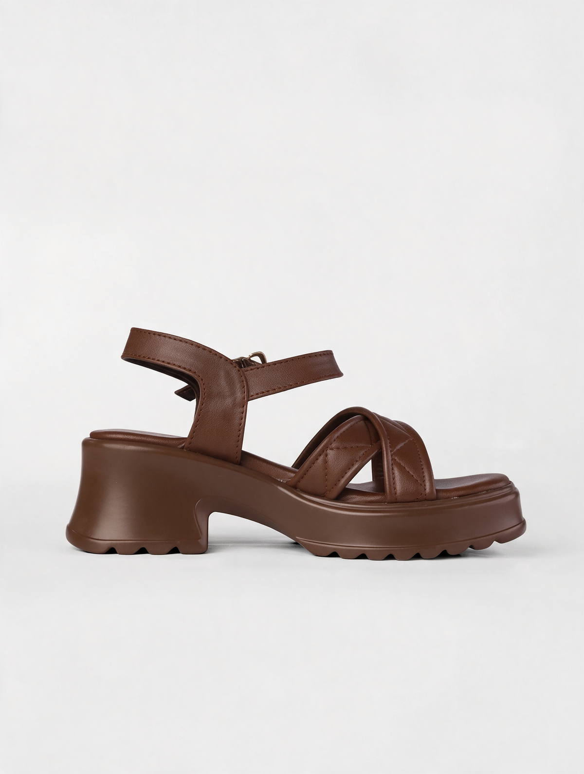 Cross Strap Platform Sandals