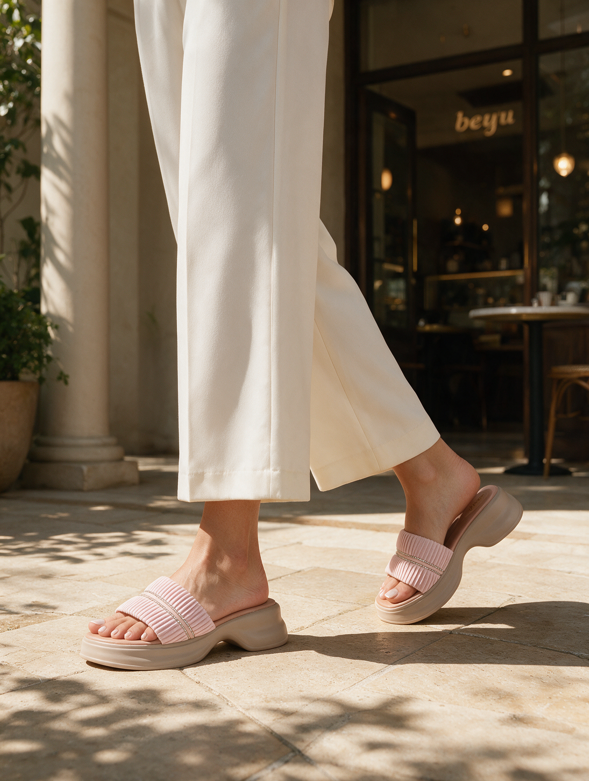 Contour Platform Slides - Pink